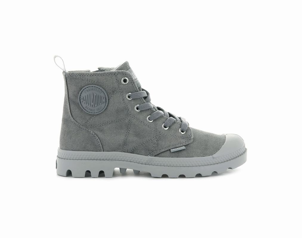 Palladium Pampa Zip Desertwash Ženske Čizme Tamno Sive ||IX8146035||